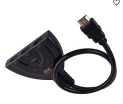 HDMI Switch 3 Port - HDMI 3 To 1 Switch - Black/in a box/x2