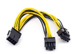 Gpu 8 Pin to 2X 8 (6+2) Pin PCIE power cable/LONG RACK/X2