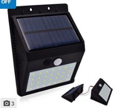 FOLDABLE SOLAR MOTION SENSOR LIGHT ABS 24 PCS/C-G5/X2