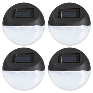 Pack of 4 Solar LED Garden Wall Light PI-134 E-F3 #1