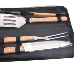 4 Piece Stainless Steel Braai Utensil Set/x2
